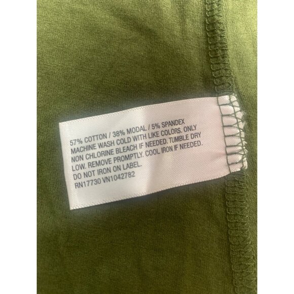 Ava & Viv Womens Plus Size Green Round Neck Short Sleeve Shirt Relaxed Fit 2X - Picture 6 of 7